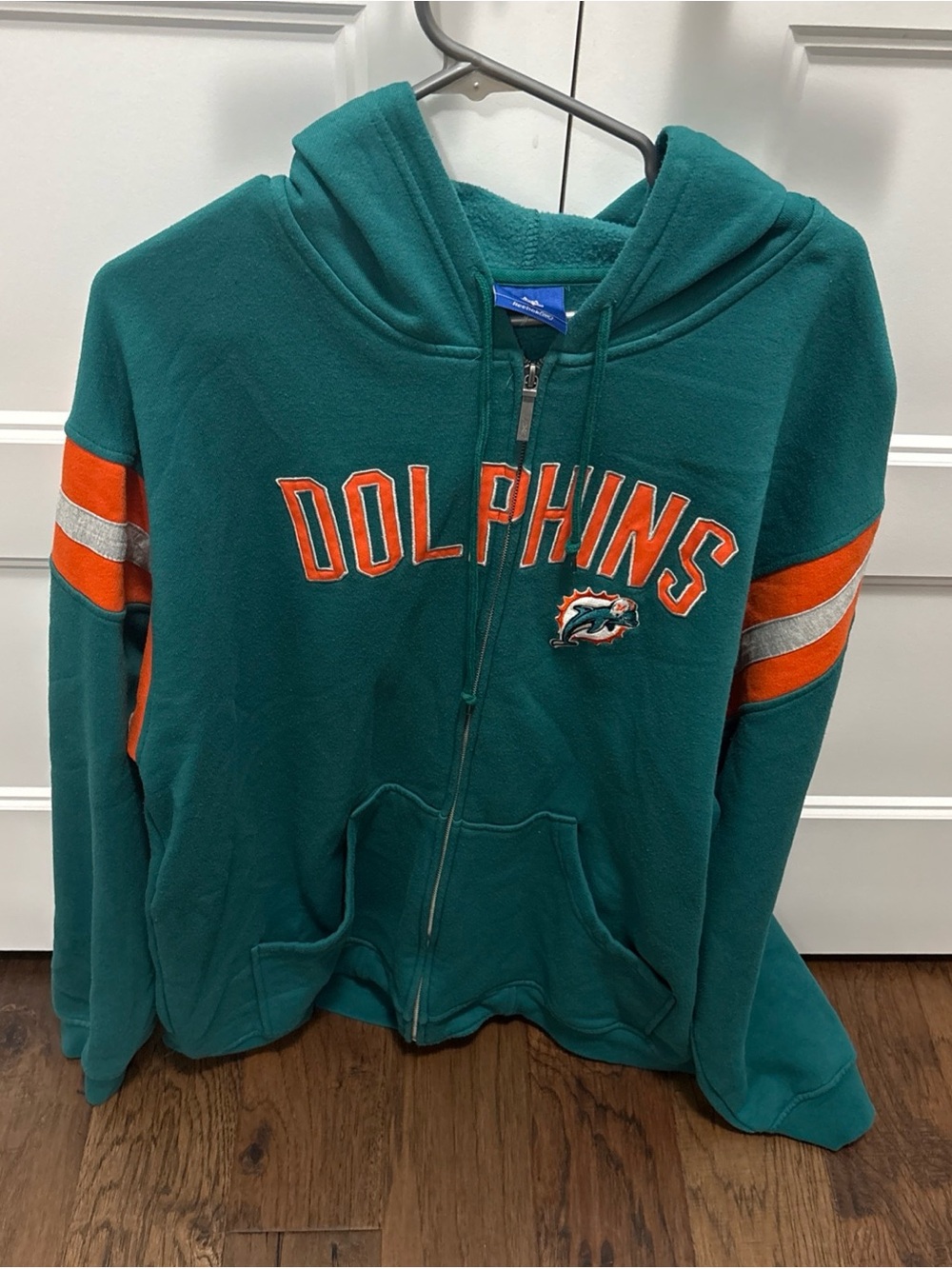 Vintage nfl Miami Dolphins  Teal Zip-Up Hoodie